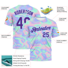 Загрузить изображение в средство просмотра галереи, Custom 3D Pattern Design Abstract Trendy Holographic Vaporwave Style Performance T-Shirt