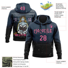 Загрузить изображение в средство просмотра галереи, Custom Black Pink 3D Halloween Zombie Horror Night Trick Treat Party Costume Ideas Sports Pullover Sweatshirt Hoodie