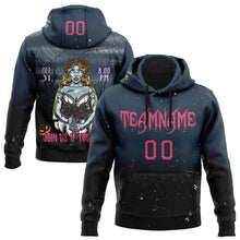 Загрузить изображение в средство просмотра галереи, Custom Black Pink 3D Halloween Zombie Horror Night Trick Treat Party Costume Ideas Sports Pullover Sweatshirt Hoodie