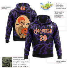 Charger l'image dans la galerie, Custom Black Orange Purple-White 3D Halloween Skull Pumpkin Party Costume Ideas Sports Pullover Sweatshirt Hoodie