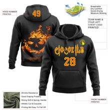 Charger l'image dans la galerie, Custom Black Orange-Light Yellow 3D Halloween Flame Pumpkin Party Costume Ideas Sports Pullover Sweatshirt Hoodie