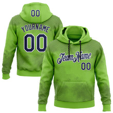 Загрузить изображение в средство просмотра галереи, Custom Stitched Neon Green Navy-White 3D Pattern Design Sportswear Pullover Sweatshirt Hoodie