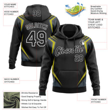 Загрузить изображение в средство просмотра галереи, Custom Stitched Black Yellow-White 3D Pattern Design Sportswear Pullover Sweatshirt Hoodie