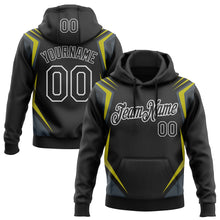 Загрузить изображение в средство просмотра галереи, Custom Stitched Black Yellow-White 3D Pattern Design Sportswear Pullover Sweatshirt Hoodie