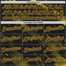 Загрузить изображение в средство просмотра галереи, Custom Stitched Black Navy-Gold 3D Pattern Design Sportswear Pullover Sweatshirt Hoodie