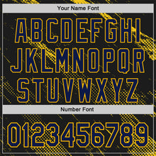 Загрузить изображение в средство просмотра галереи, Custom Stitched Black Navy-Gold 3D Pattern Design Sportswear Pullover Sweatshirt Hoodie
