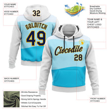 Загрузить изображение в средство просмотра галереи, Custom Stitched Black Navy Blue-Gold 3D Pattern Design Sportswear Pullover Sweatshirt Hoodie