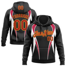 Загрузить изображение в средство просмотра галереи, Custom Stitched Black Red White-Gold 3D Pattern Design Sportswear Pullover Sweatshirt Hoodie