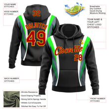 Загрузить изображение в средство просмотра галереи, Custom Stitched Black Red White Green-Gold 3D Pattern Design Sportswear Pullover Sweatshirt Hoodie