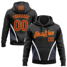 Загрузить изображение в средство просмотра галереи, Custom Stitched Black Red White-Gold 3D Pattern Design Sportswear Pullover Sweatshirt Hoodie