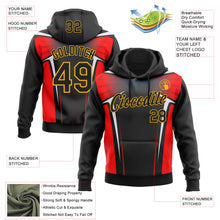 Загрузить изображение в средство просмотра галереи, Custom Stitched Black Red White-Gold 3D Pattern Design Sportswear Pullover Sweatshirt Hoodie