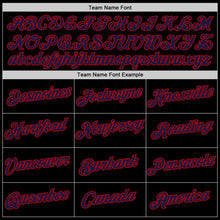 Load image into Gallery viewer, Custom Stitched Black Navy White-Red 3D Pattern Design Sportswear Pullover Sweatshirt Hoodie