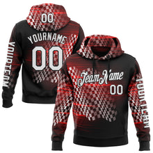 Загрузить изображение в средство просмотра галереи, Custom Black White-Red 3D Pattern Design Formula Auto Car Racing Motorsport Sports Pullover Sweatshirt Hoodie