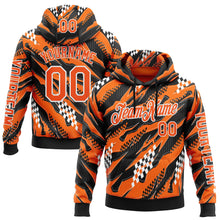 Загрузить изображение в средство просмотра галереи, Custom Orange Black-White 3D Pattern Design Formula Auto Car Racing Motorsport Sports Pullover Sweatshirt Hoodie