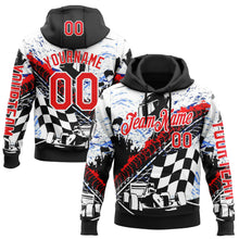 Загрузить изображение в средство просмотра галереи, Custom Black Fire Red-White 3D Pattern Design Formula Auto Car Racing Motorsport Sports Pullover Sweatshirt Hoodie