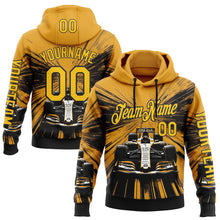 Загрузить изображение в средство просмотра галереи, Custom Yellow Black-White 3D Pattern Design Formula Auto Car Racing Motorsport Sports Pullover Sweatshirt Hoodie