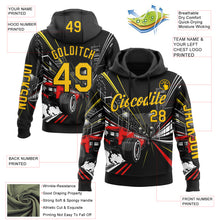 Загрузить изображение в средство просмотра галереи, Custom Black Yellow Red-White 3D Pattern Design Formula Auto Car Racing Motorsport Sports Pullover Sweatshirt Hoodie
