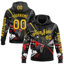 Загрузить изображение в средство просмотра галереи, Custom Black Yellow Red-White 3D Pattern Design Formula Auto Car Racing Motorsport Sports Pullover Sweatshirt Hoodie