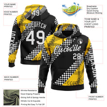 Загрузить изображение в средство просмотра галереи, Custom Black White-Yellow 3D Pattern Design Formula Auto Car Racing Motorsport Sports Pullover Sweatshirt Hoodie