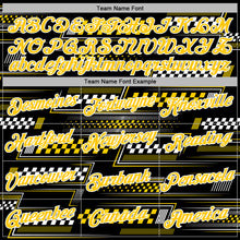 Загрузить изображение в средство просмотра галереи, Custom Black Yellow-White 3D Pattern Design Formula Auto Car Racing Motorsport Sports Pullover Sweatshirt Hoodie