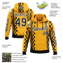 Загрузить изображение в средство просмотра галереи, Custom Yellow Black-White 3D Pattern Design Formula Auto Car Racing Motorsport Sports Pullover Sweatshirt Hoodie