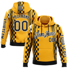 Загрузить изображение в средство просмотра галереи, Custom Yellow Black-White 3D Pattern Design Formula Auto Car Racing Motorsport Sports Pullover Sweatshirt Hoodie