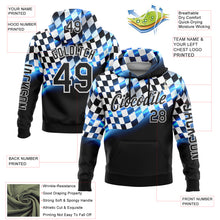 Загрузить изображение в средство просмотра галереи, Custom Black Blue-White 3D Pattern Design Formula Auto Car Racing Motorsport Sports Pullover Sweatshirt Hoodie