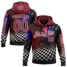 Загрузить изображение в средство просмотра галереи, Custom Black Crimson-White 3D Pattern Design Formula Auto Car Racing Motorsport Sports Pullover Sweatshirt Hoodie