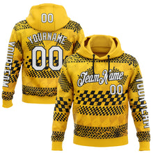 Load image into Gallery viewer, Custom Yellow White-Black 3D Pattern Design Formula Auto Car Racing Motorsport Sports Pullover Sweatshirt Hoodie