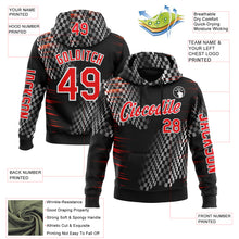 Загрузить изображение в средство просмотра галереи, Custom Black Fire Red-White 3D Pattern Design Formula Auto Car Racing Motorsport Sports Pullover Sweatshirt Hoodie