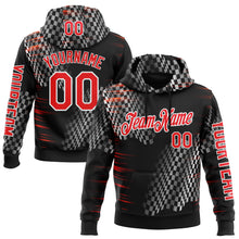 Загрузить изображение в средство просмотра галереи, Custom Black Fire Red-White 3D Pattern Design Formula Auto Car Racing Motorsport Sports Pullover Sweatshirt Hoodie