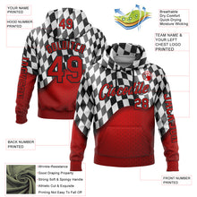 Загрузить изображение в средство просмотра галереи, Custom Red Black-White 3D Pattern Design Formula Auto Car Racing Motorsport Sports Pullover Sweatshirt Hoodie