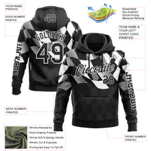 Загрузить изображение в средство просмотра галереи, Custom Black White 3D Pattern Design Formula Auto Car Racing Motorsport Sports Pullover Sweatshirt Hoodie