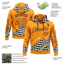Загрузить изображение в средство просмотра галереи, Custom Orange Bay Orange Black-White 3D Pattern Design Formula Auto Car Racing Motorsport Sports Pullover Sweatshirt Hoodie
