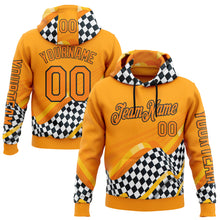 Загрузить изображение в средство просмотра галереи, Custom Orange Bay Orange Black-White 3D Pattern Design Formula Auto Car Racing Motorsport Sports Pullover Sweatshirt Hoodie