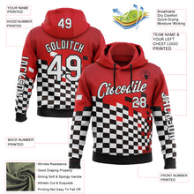 Загрузить изображение в средство просмотра галереи, Custom Red White-Black 3D Pattern Design Formula Auto Car Racing Motorsport Sports Pullover Sweatshirt Hoodie