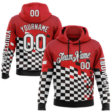 Загрузить изображение в средство просмотра галереи, Custom Red White-Black 3D Pattern Design Formula Auto Car Racing Motorsport Sports Pullover Sweatshirt Hoodie