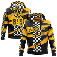 Laden Sie das Bild in den Galerie-Viewer, Custom Black Yellow 3D Pattern Design Formula Auto Car Racing Motorsport Sports Pullover Sweatshirt Hoodie