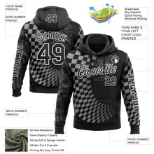 Загрузить изображение в средство просмотра галереи, Custom Black White 3D Pattern Design Formula Auto Car Racing Motorsport Sports Pullover Sweatshirt Hoodie