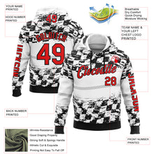Laden Sie das Bild in den Galerie-Viewer, Custom White Fire Red-Black 3D Pattern Design Formula Auto Car Racing Motorsport Sports Pullover Sweatshirt Hoodie