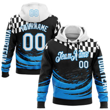 Загрузить изображение в средство просмотра галереи, Custom Black White-Blue 3D Pattern Design Formula Auto Car Racing Motorsport Sports Pullover Sweatshirt Hoodie
