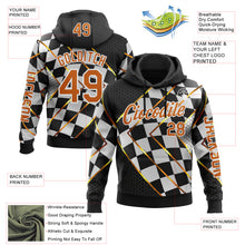 Загрузить изображение в средство просмотра галереи, Custom Black Texas Orange Yellow-White 3D Pattern Design Formula Auto Car Racing Motorsport Sports Pullover Sweatshirt Hoodie