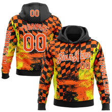 Загрузить изображение в средство просмотра галереи, Custom Orange Yellow Black-White 3D Pattern Design Formula Auto Car Racing Motorsport Sports Pullover Sweatshirt Hoodie