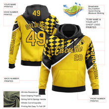 Загрузить изображение в средство просмотра галереи, Custom Yellow Black-White 3D Pattern Design Formula Auto Car Racing Motorsport Sports Pullover Sweatshirt Hoodie