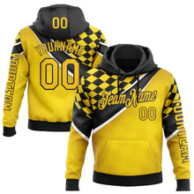 Загрузить изображение в средство просмотра галереи, Custom Yellow Black-White 3D Pattern Design Formula Auto Car Racing Motorsport Sports Pullover Sweatshirt Hoodie
