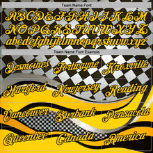 Загрузить изображение в средство просмотра галереи, Custom Black Yellow-White 3D Pattern Design Formula Auto Car Racing Motorsport Sports Pullover Sweatshirt Hoodie