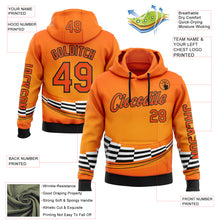 Загрузить изображение в средство просмотра галереи, Custom Orange Black-White 3D Pattern Design Formula Auto Car Racing Motorsport Sports Pullover Sweatshirt Hoodie