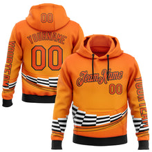 Загрузить изображение в средство просмотра галереи, Custom Orange Black-White 3D Pattern Design Formula Auto Car Racing Motorsport Sports Pullover Sweatshirt Hoodie