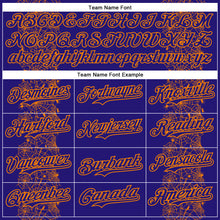 Загрузить изображение в средство просмотра галереи, Custom Dark Purple Bay Orange 3D Halloween Spider Net Party Costume Ideas Authentic Baseball Jersey
