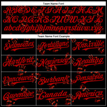 Load image into Gallery viewer, Custom Black Red 3D Halloween Skull Horror Night Trick Treat Party Costume Ideas Authentic Baseball Jersey